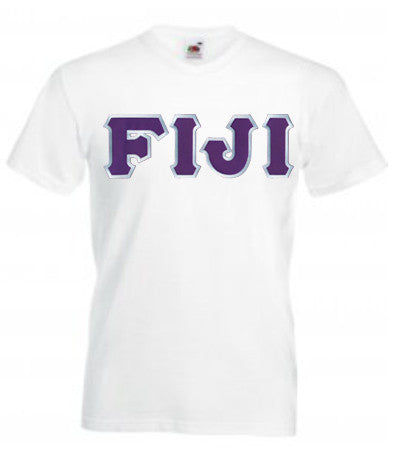 Phi Gamma Delta DISCOUNT- FIJI Fraternity Lettered V-Neck T-Shirt