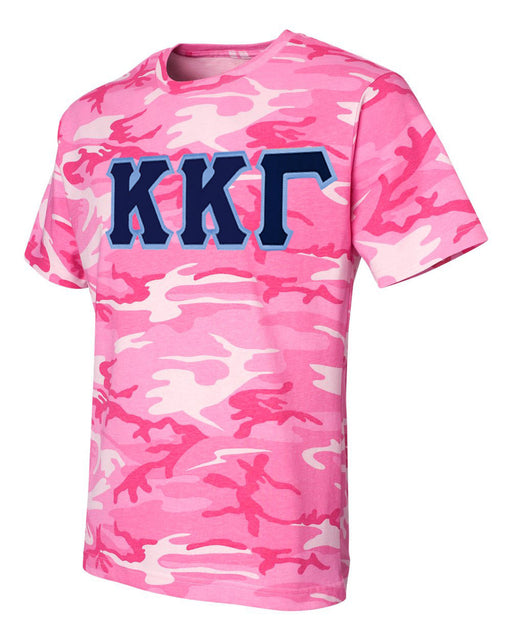 Kappa Kappa Gamma DISCOUNT-Kappa Kappa Gamma Lettered Camouflage T-Shirt