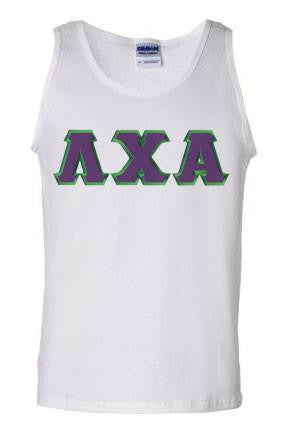 Discount Lambda Chi Alpha Lettered Tank Top DISCOUNT- Lambda Chi Alpha Lettered Tank Top