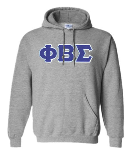 Phi Beta Sigma DISCOUNT Phi Beta Sigma Lettered Hooded Sweatshirt - Best Value