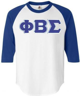Discount Phi Beta Sigma Lettered Raglan T Shirt DISCOUNT- Phi Beta Sigma Lettered Raglan T-Shirt