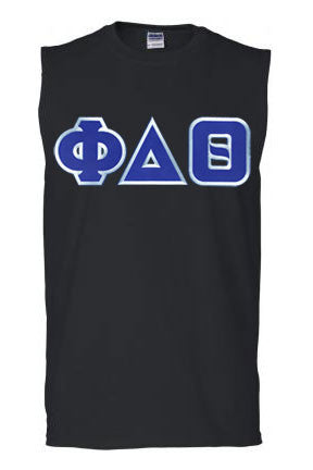 Discount Phi Delta Theta Lettered Sleeveless Tee DISCOUNT- Phi Delta Theta Lettered Sleeveless Tee