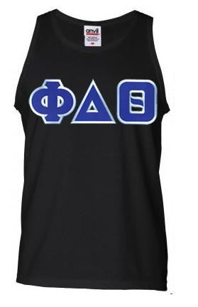 Discount Phi Delta Theta Lettered Tank Top DISCOUNT- Phi Delta Theta Lettered Tank Top
