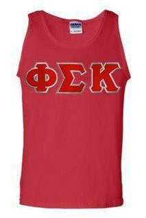 Discount Phi Sigma Kappa Lettered Tank Top DISCOUNT- Phi Sigma Kappa Lettered Tank Top
