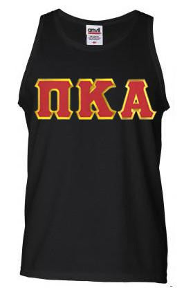 Discount Pi Kappa Alpha Lettered Tank Top DISCOUNT- Pi Kappa Alpha Lettered Tank Top