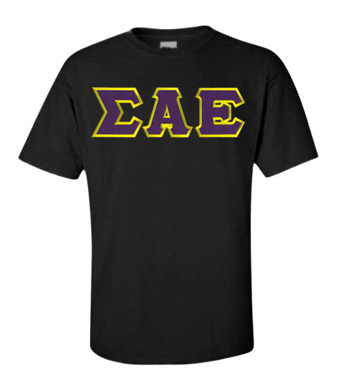 Sigma Alpha Epsilon DISCOUNT Sigma Alpha Epsilon Lettered T-shirt - Best Value