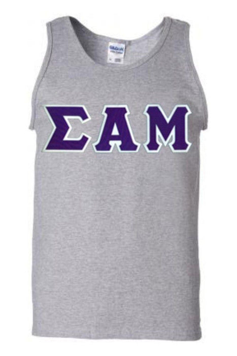 Discount Sigma Alpha Mu Lettered Tank Top DISCOUNT- Sigma Alpha Mu Lettered Tank Top