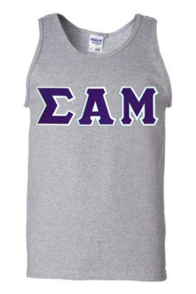 Discount Sigma Alpha Mu Lettered Tank Top DISCOUNT- Sigma Alpha Mu Lettered Tank Top