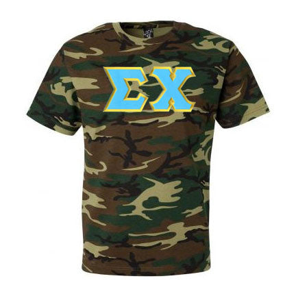 Discount Sigma Chi Lettered Camouflage T Shirts DISCOUNT- Sigma Chi Lettered Camouflage T-shirts