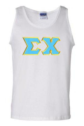 Discount Sigma Chi Lettered Tank Top DISCOUNT- Sigma Chi Lettered Tank Top
