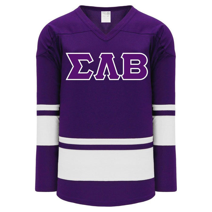 Discount Sigma Lambda Beta Breakaway Lettered Hockey Jersey DISCOUNT-Sigma Lambda Beta Breakaway Lettered Hockey Jersey