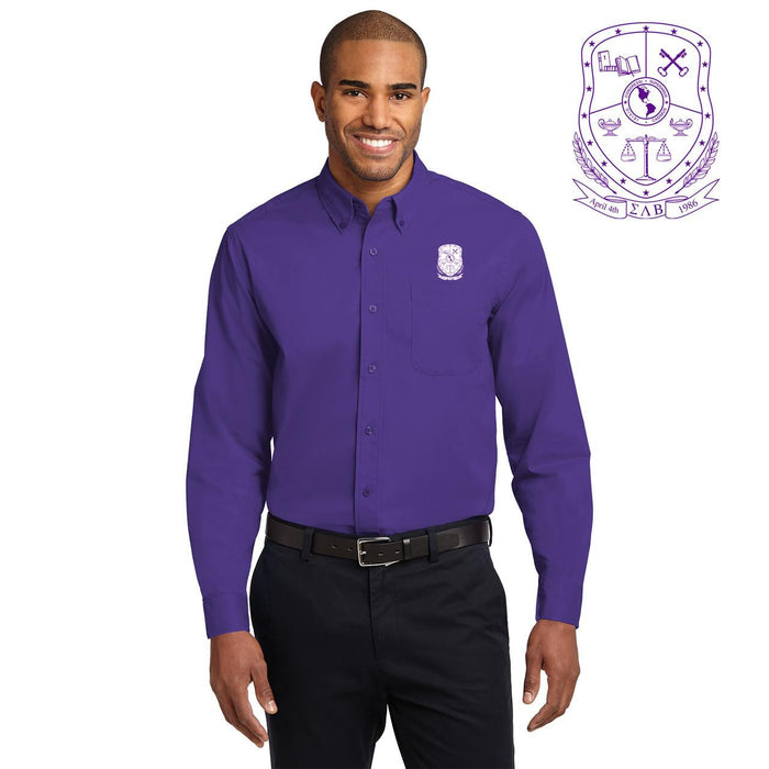 Discount Sigma Lambda Beta Long Sleeve Oxford DISCOUNT - Sigma Lambda Beta Long Sleeve Oxford