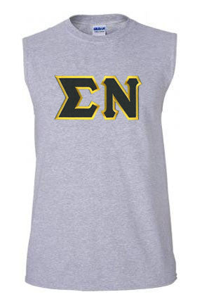 Sigma Nu DISCOUNT- Sigma Nu Lettered Sleeveless Tee