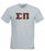 Discount Sigma Pi Lettered V Neck T Shirt DISCOUNT- Sigma Pi Lettered V-Neck T-Shirt