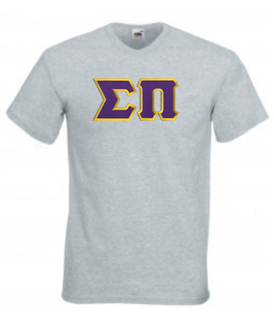 Sigma Pi DISCOUNT- Sigma Pi Lettered V-Neck T-Shirt