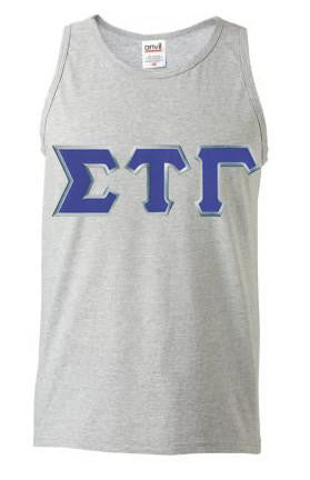 Discount Sigma Tau Gamma Lettered Tank Top DISCOUNT- Sigma Tau Gamma Lettered Tank Top