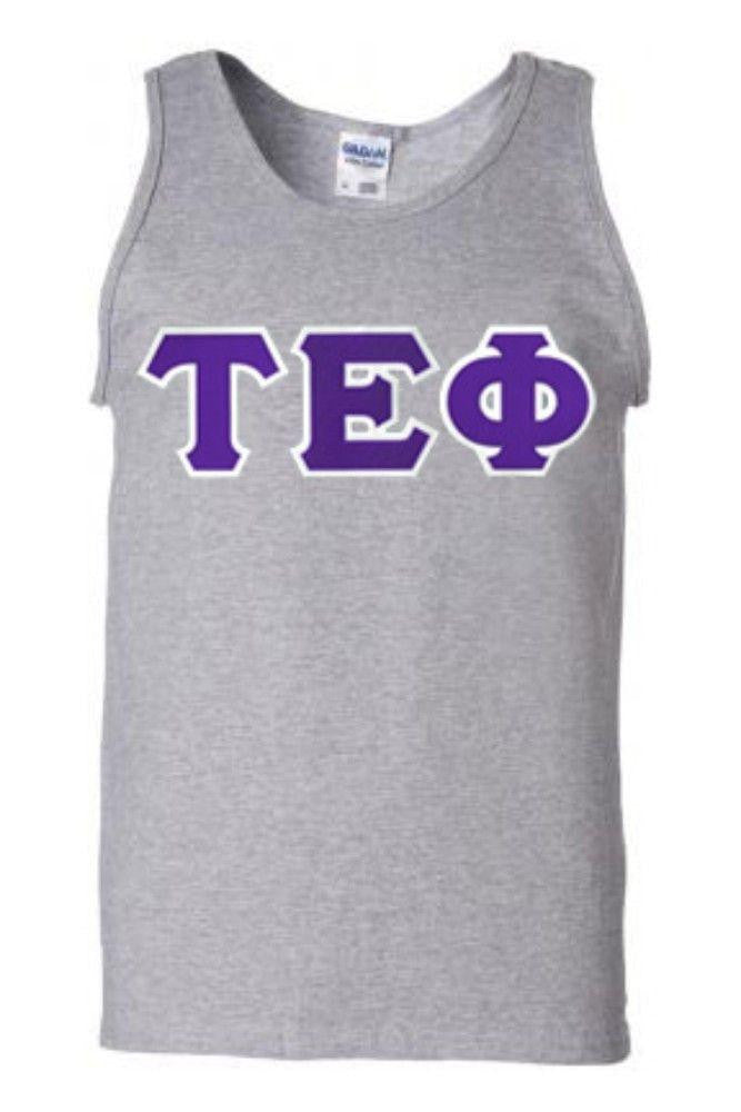 Discount Tau Epsilon Phi Lettered Tank Top DISCOUNT- Tau Epsilon Phi Lettered Tank Top