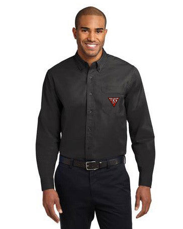 Discount Tau Kappa Epsilon House Plate Triangle Long Sleeve Oxford DISCOUNT-Tau Kappa Epsilon House Plate Triangle Long Sleeve Oxford