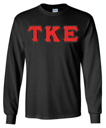 Discount Tau Kappa Epsilon Lettered Long Sleeve Tees DISCOUNT Tau Kappa Epsilon Lettered Long Sleeve Tees