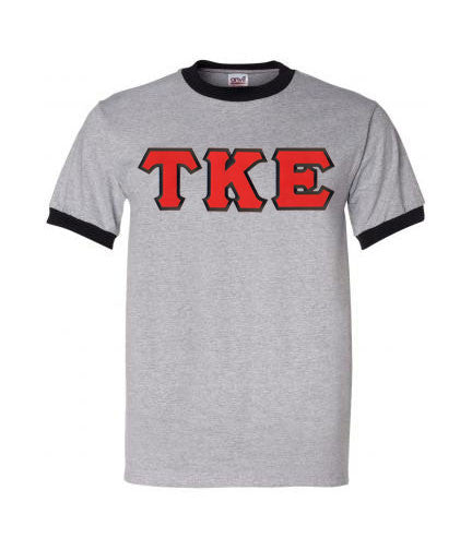 Discount Tau Kappa Epsilon Lettered Ringer Shirts DISCOUNT- Tau Kappa Epsilon Lettered Ringer Shirts