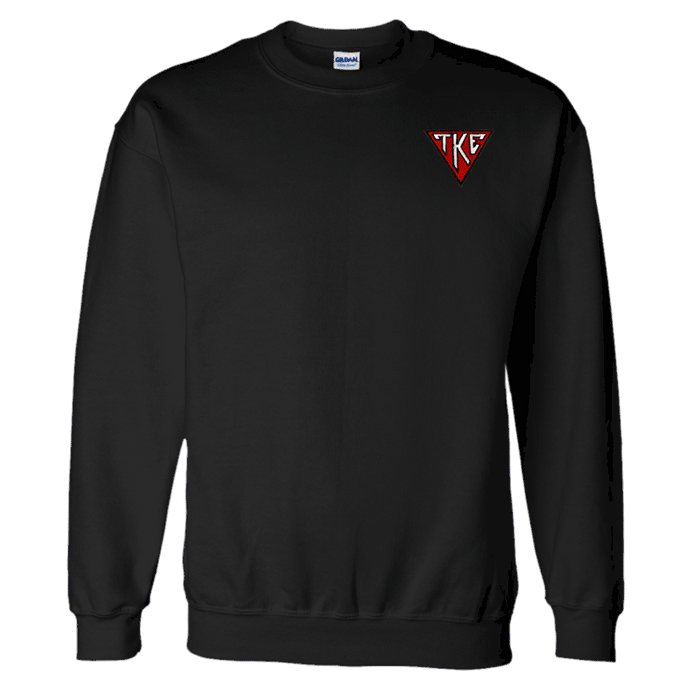 Discount Tau Kappa Epsilon World Famous House Plate Triangle Crewneck Sweatshirt DISCOUNT-Tau Kappa Epsilon World Famous House Plate Triangle Crewneck Sweatshirt