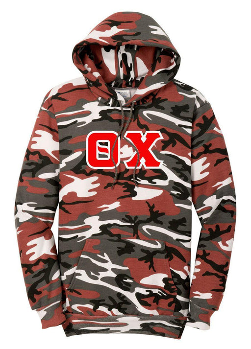 Theta Chi DISCOUNT-Theta Chi Camo Pullover Hooded Sweatshirt