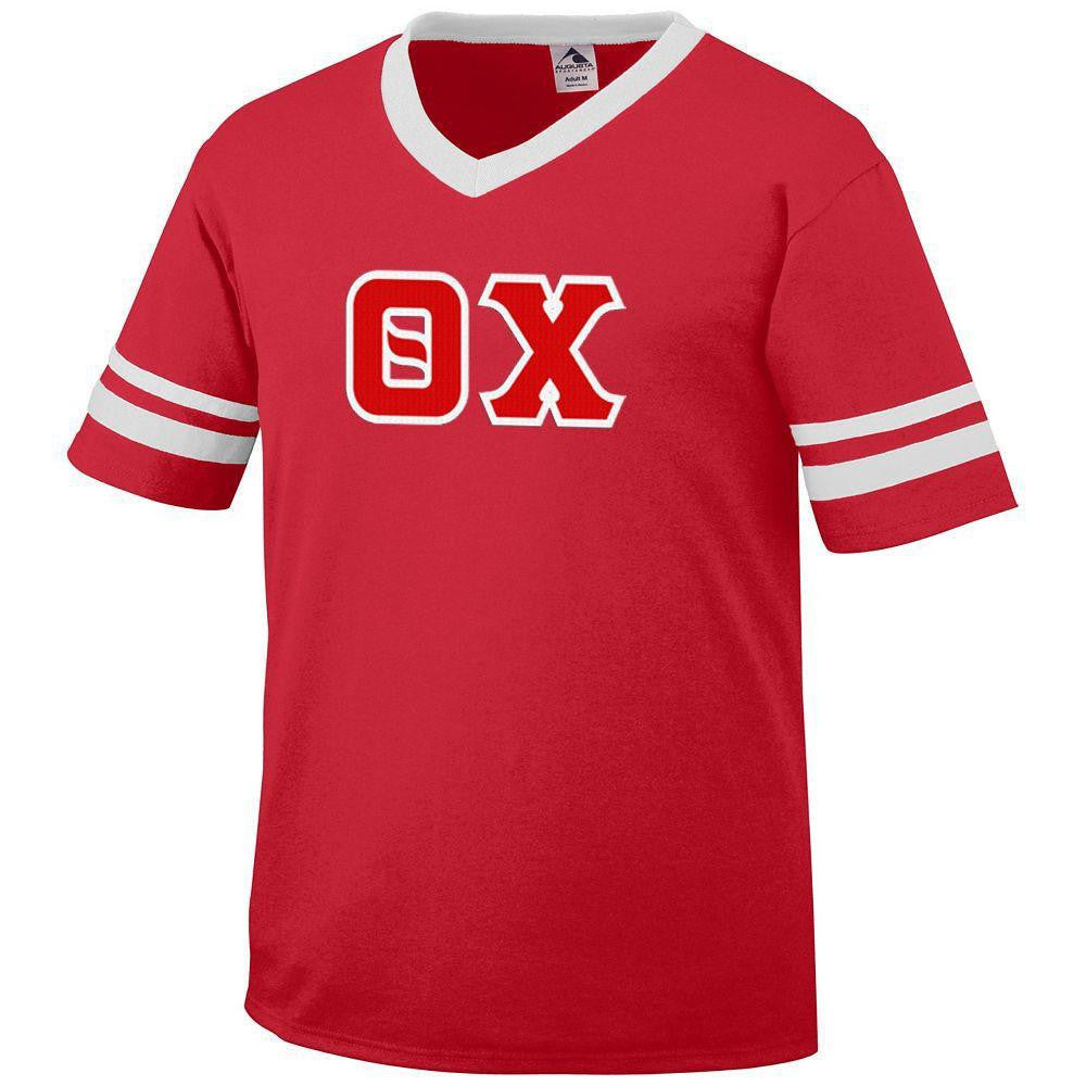 Discount Theta Chi Jersey With Greek Applique Letters DISCOUNT-Theta Chi Jersey With Greek Applique Letters