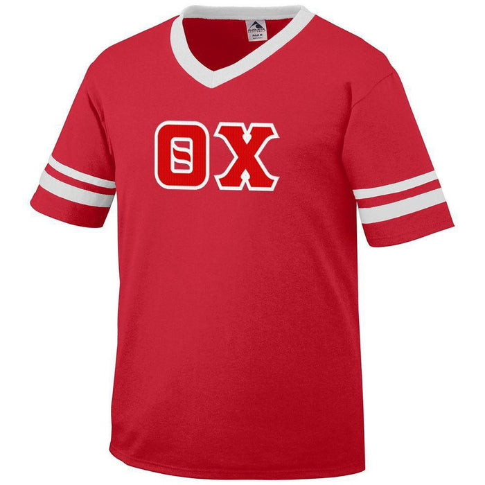 Discount Theta Chi Jersey With Greek Applique Letters DISCOUNT-Theta Chi Jersey With Greek Applique Letters