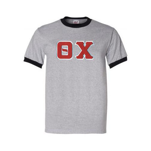 Theta Chi DISCOUNT- Theta Chi Lettered Ringer Shirt