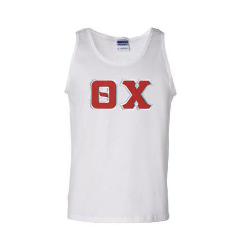 Discount Theta Chi Lettered Tank Top DISCOUNT- Theta Chi Lettered Tank Top