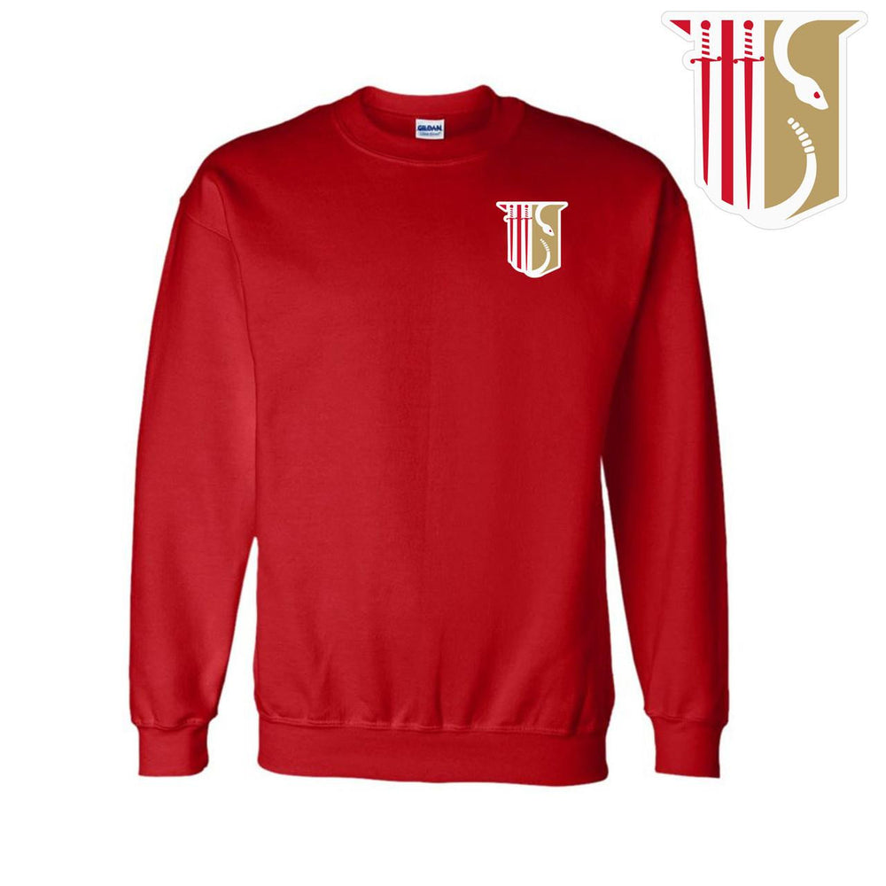 Discount Theta Chi World Famous Crest Shield Crewneck Sweatshirt Best Value DISCOUNT-Theta Chi World Famous Crest - Shield Crewneck Sweatshirt - Best Value