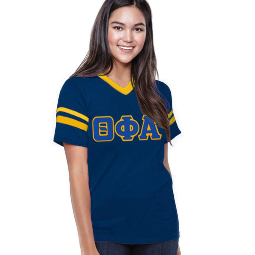 Theta Phi Alpha DISCOUNT-Theta Phi Alpha Jersey With Greek Applique Letters