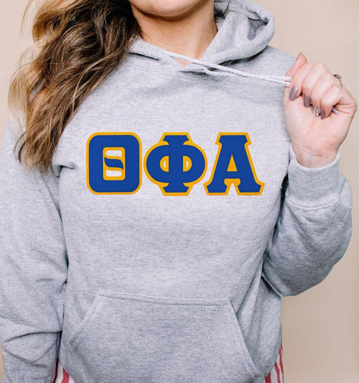 Theta Phi Alpha DISCOUNT Theta Phi Alpha Lettered Hooded Sweatshirt - Best Value