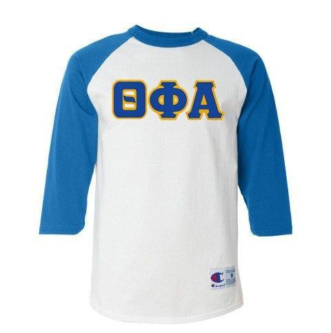 Discount Theta Phi Alpha Lettered Raglan Shirt DISCOUNT-Theta Phi Alpha Lettered Raglan Shirt