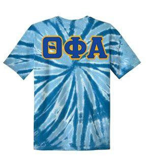 Theta Phi Alpha DISCOUNT-Theta Phi Alpha Lettered Tie-Dye t-shirts