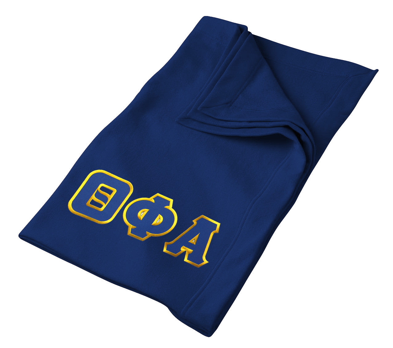 Discount Theta Phi Alpha Lettered Twill Sweatshirt Blanket DISCOUNT-Theta Phi Alpha Lettered Twill Sweatshirt Blanket