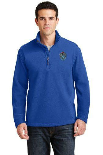 Discount Theta Xi Crest Shield Emblem 1/4 Zip Pullover DISCOUNT-Theta Xi Crest - Shield Emblem 1/4 Zip Pullover