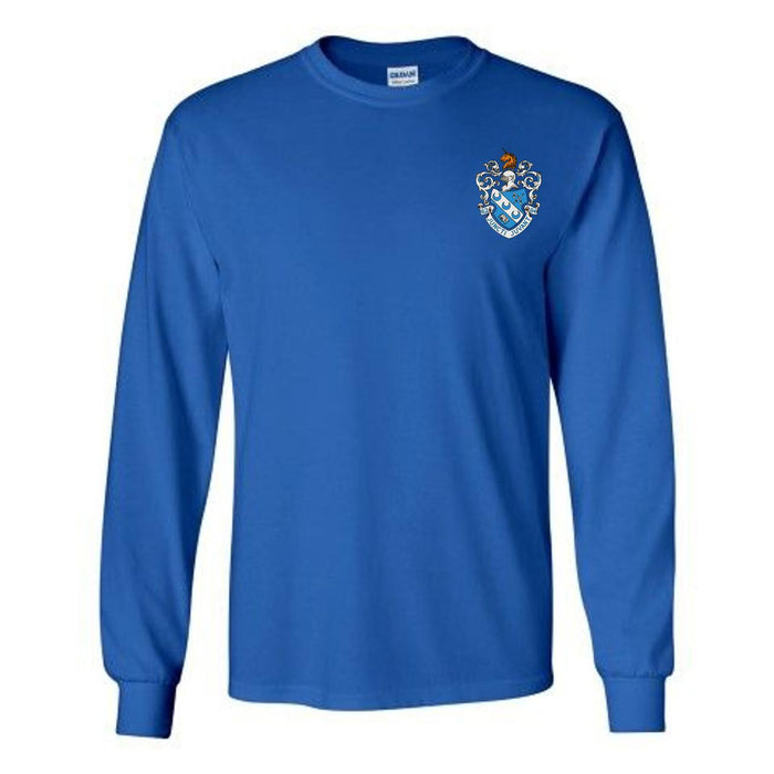 Discount Theta Xi Fraternity Crest Shield Longsleeve Tee DISCOUNT-Theta Xi Fraternity Crest - Shield Longsleeve Tee