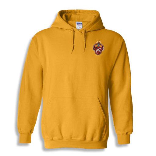 DISCOUNT-Triangle Fraternity Crest - Shield Emblem Hooded Sweatshirt