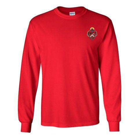 Discount Triangle Fraternity Crest Shield Longsleeve Tee DISCOUNT-Triangle Fraternity Crest - Shield Longsleeve Tee