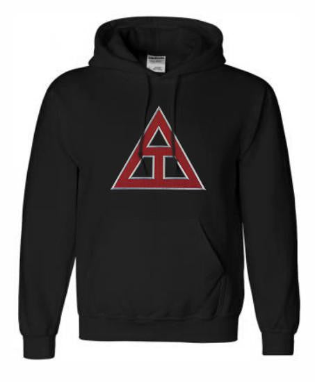 Discount Triangle Fraternity Lettered Hooded Sweatshirt Best Value DISCOUNT Triangle Fraternity Lettered Hooded Sweatshirt - Best Value