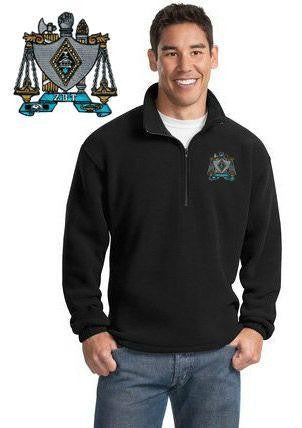 DISCOUNT-Zeta Beta Tau Emblem 1/4 Zip Pullover