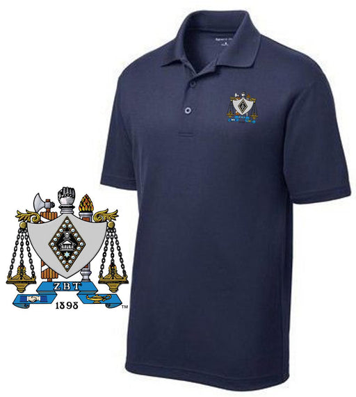DISCOUNT-Zeta Beta Tau Emblem Polo