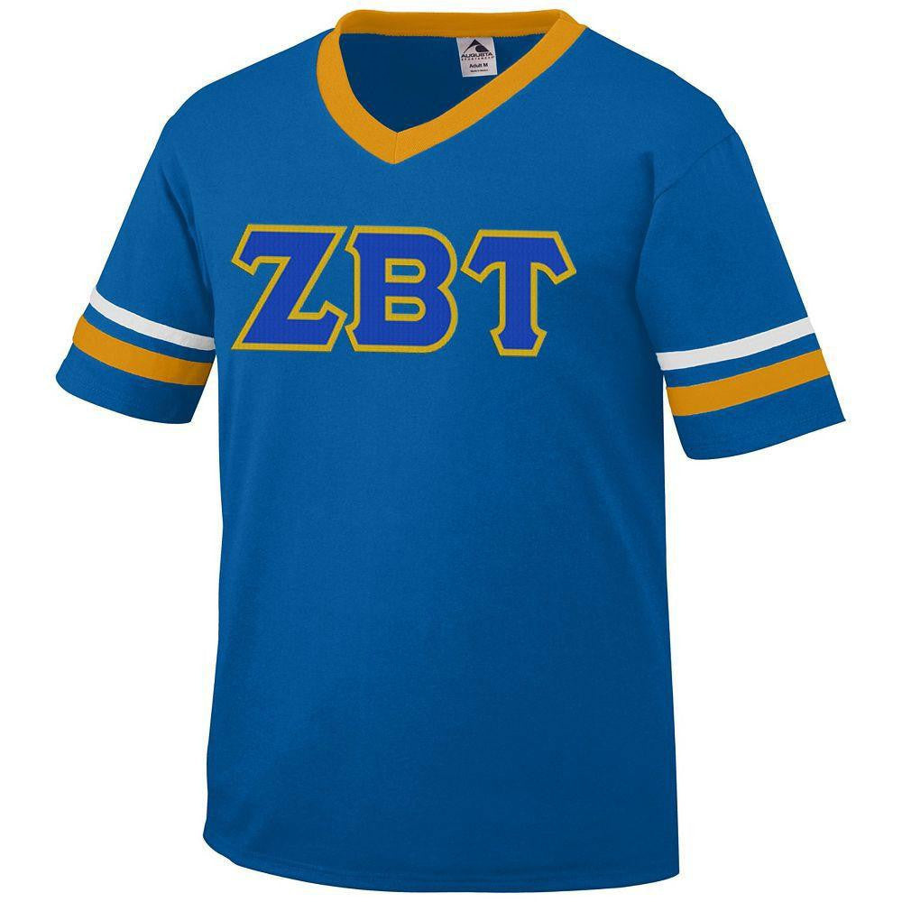 Discount Zeta Beta Tau Jersey With Greek Applique Letters DISCOUNT-Zeta Beta Tau Jersey With Greek Applique Letters
