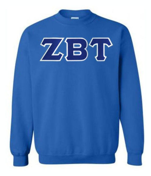 Zeta Beta Tau DISCOUNT Zeta Beta Tau Lettered Crewneck - Best Value