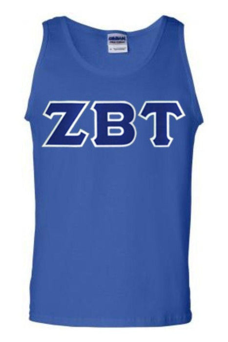 Discount Zeta Beta Tau Lettered Tank Top DISCOUNT- Zeta Beta Tau Lettered Tank Top