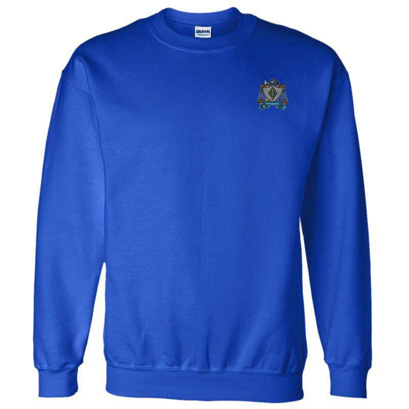Discount Zeta Beta Tau World Famous Crest Shield Crewneck Sweatshirt Best Value DISCOUNT-Zeta Beta Tau World Famous Crest - Shield Crewneck Sweatshirt - Best Value