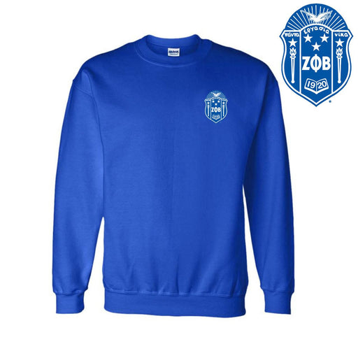 Zeta Phi Beta DISCOUNT-Zeta Phi Beta Crest Crewneck Sweatshirt
