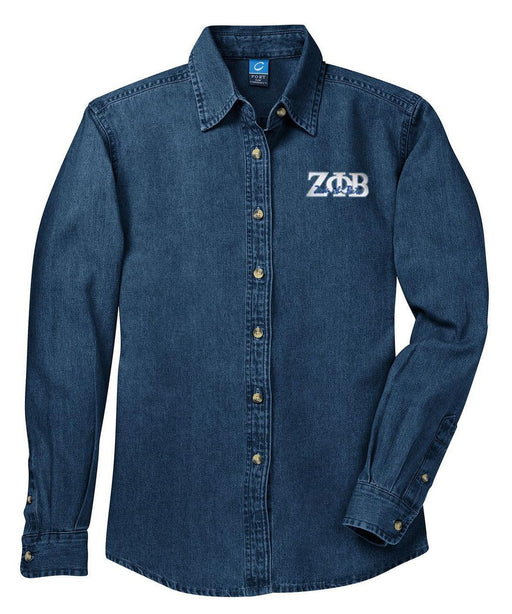 Zeta Phi Beta DISCOUNT-Zeta Phi Beta Denim Shirt