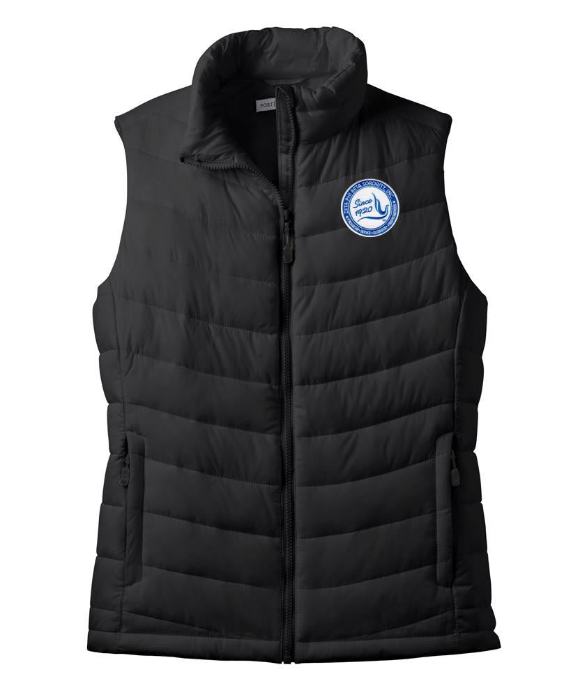 Discount Zeta Phi Beta Since 1920 Patch Ladies Mission Puffy Vest DISCOUNT-Zeta Phi Beta Since 1920 Patch Ladies Mission Puffy Vest